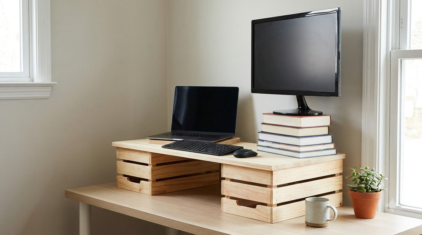 how to make a diy standing desk cheaply