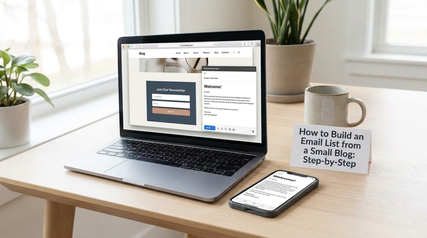 How to Build an Email List from a Small Blog: Step-by-Step