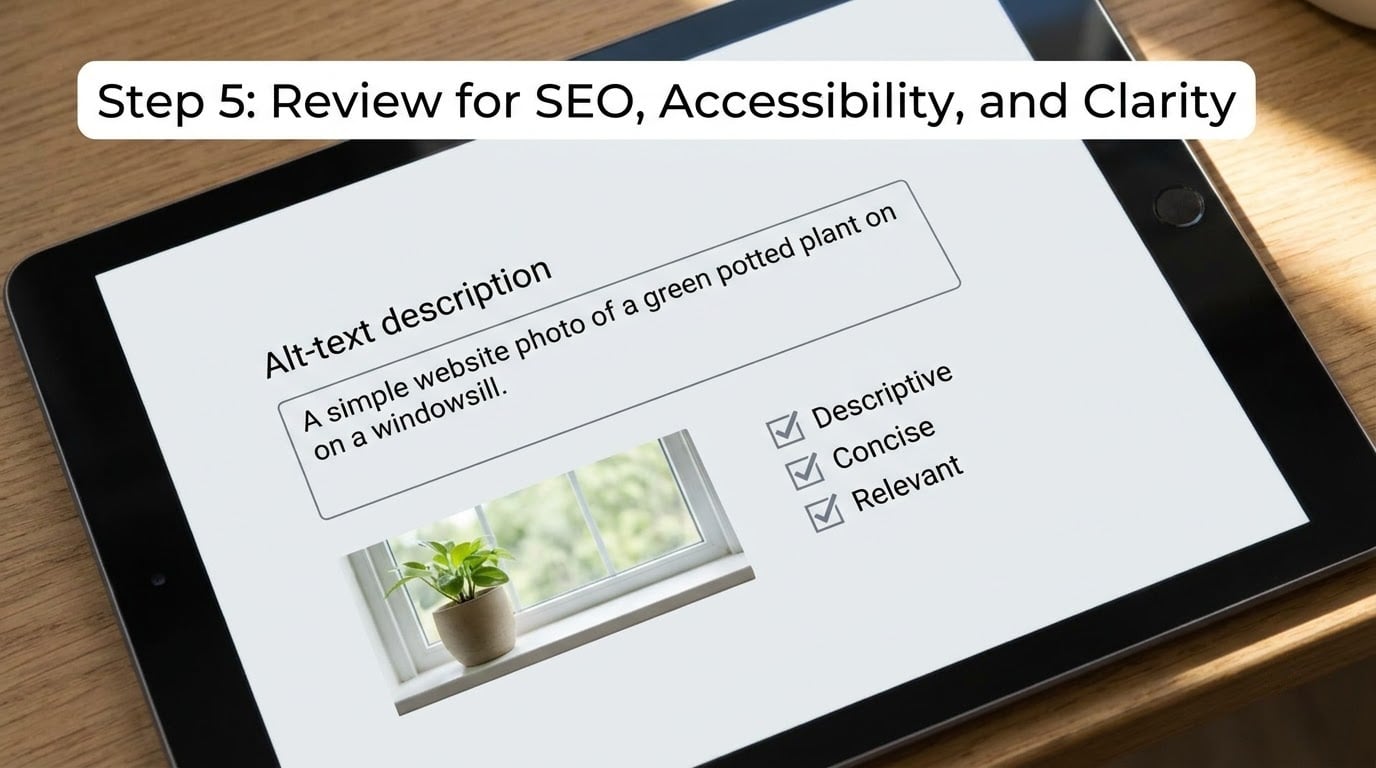 Step 5: Review for SEO, Accessibility, and Clarity